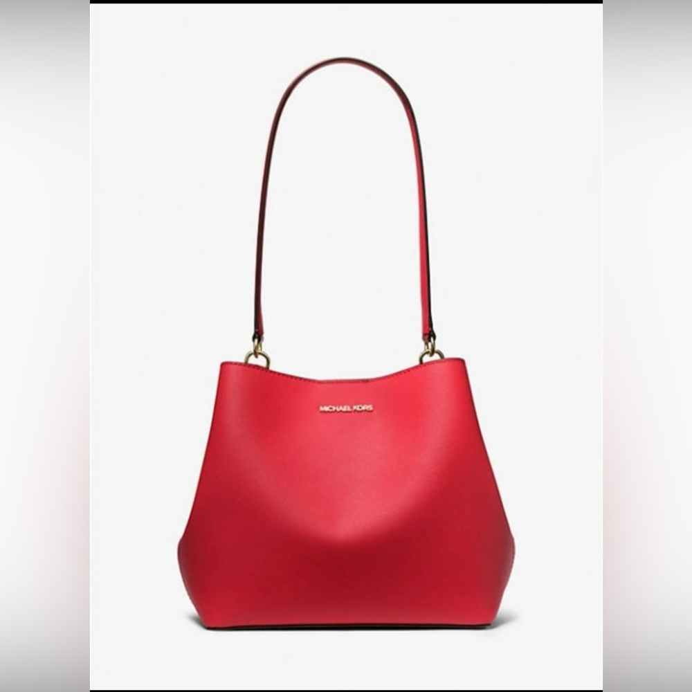 Michael Kors Bright Red Pratt Shoulder Bag